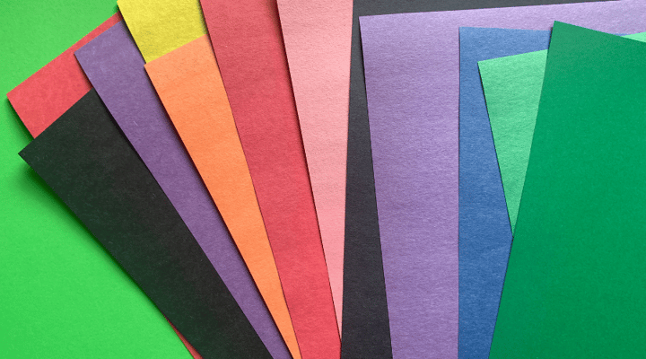 coloured paper 